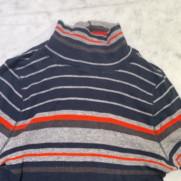 rag & bone Jeans striped ribbed cowl neck top size small - Picture 2 of 5